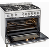 Smeg gas fornuis DS9GMX - 90 cm. breed Smeg DS9GMX