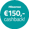 cashback Hisense wasmachines