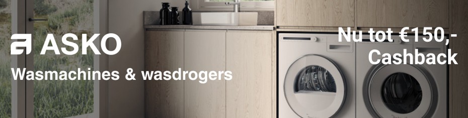 ASKO cashback actie op wasmachines en wasdrogers