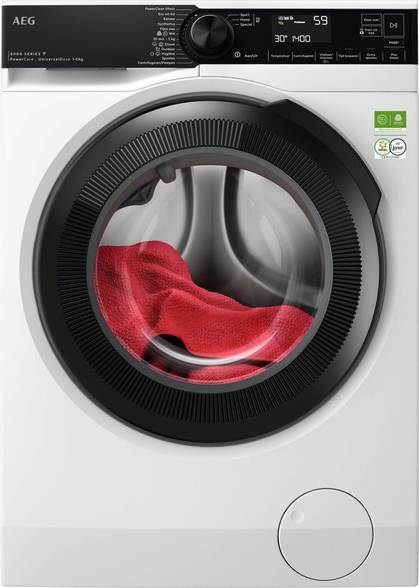 AEGLR86XDOSE Wasmachine Wit
