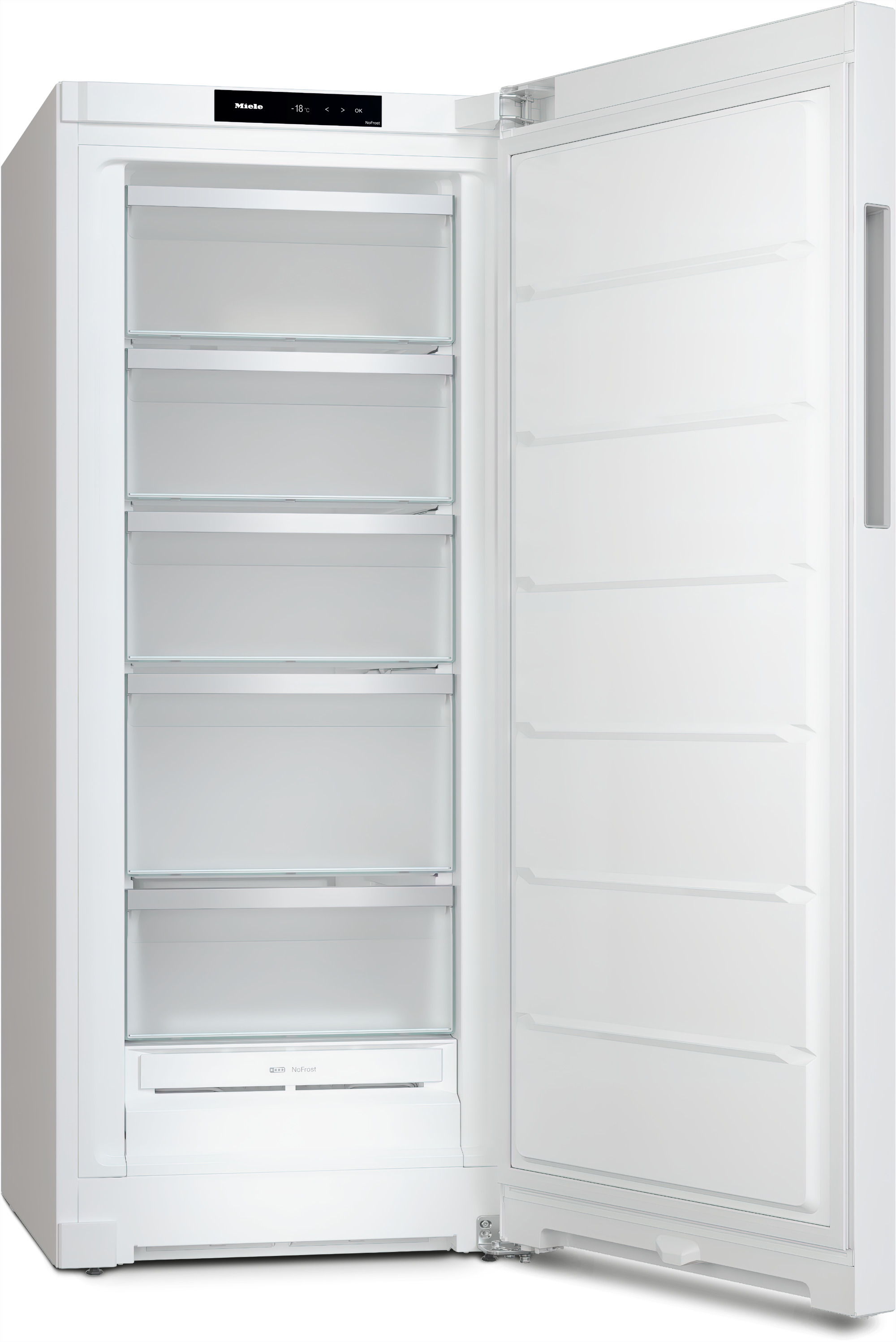 Miele FN4322E ws vrieskast - vrijstaande vriezer kleur wit 146 cm. hoog, No-Frost zuinig energieklasse E | .