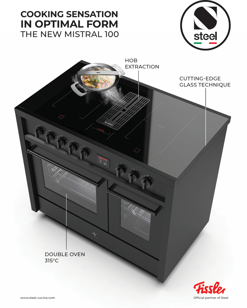 STEEL Enfasi EQ10FF-4FIKW NF fornuis met afzuiging