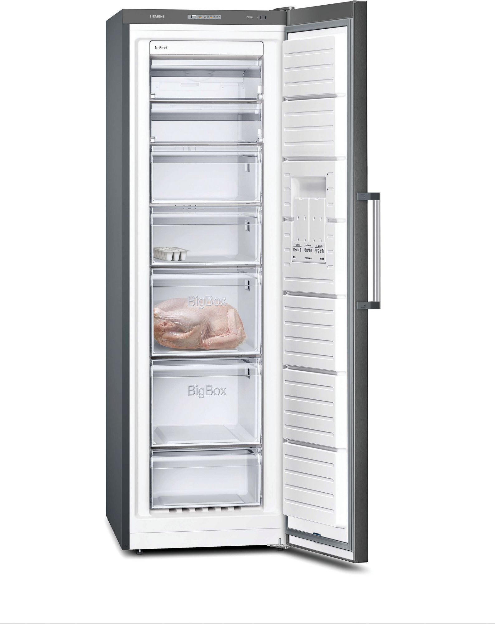 Siemens GS36NVXEV vrieskast blacksteel - De Schouw Witgoed