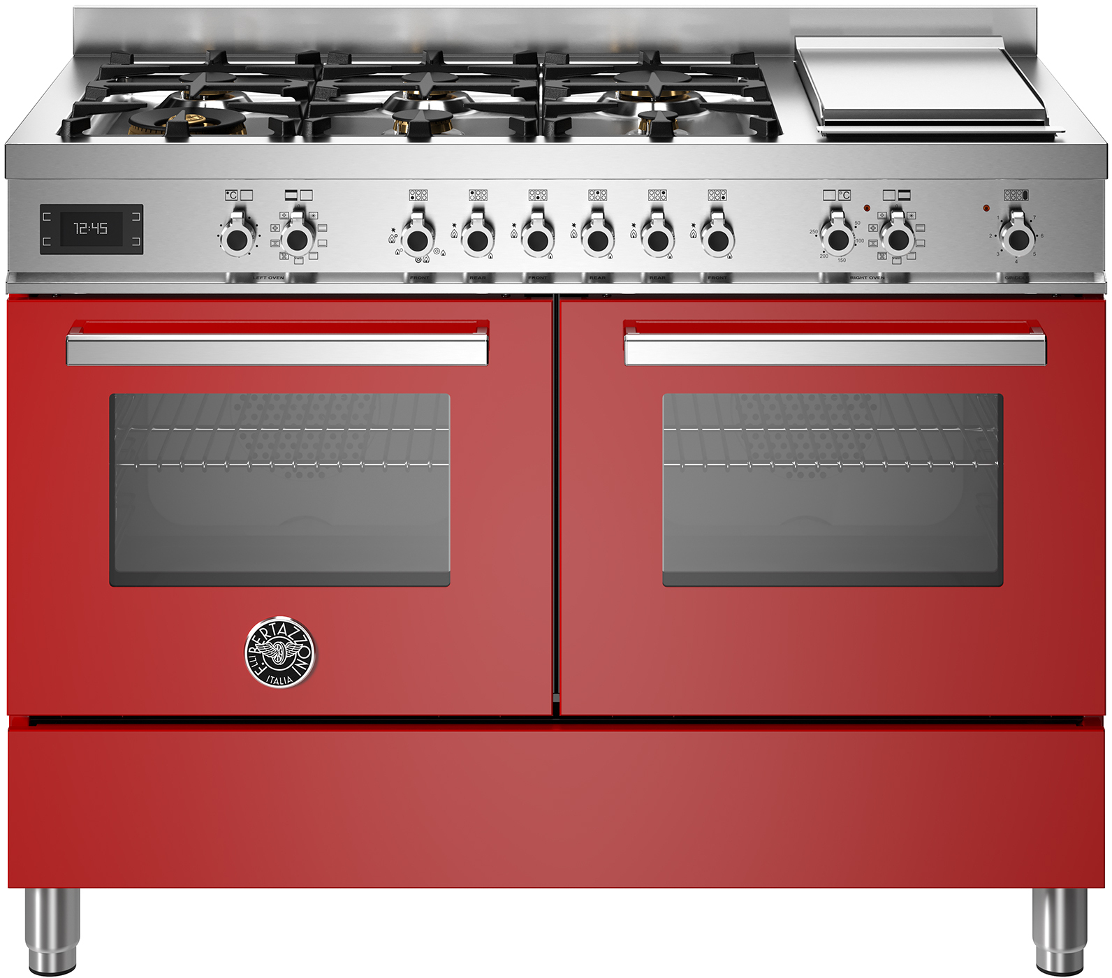 Bertazzoni PRO126G2EROT gas fornuis rood