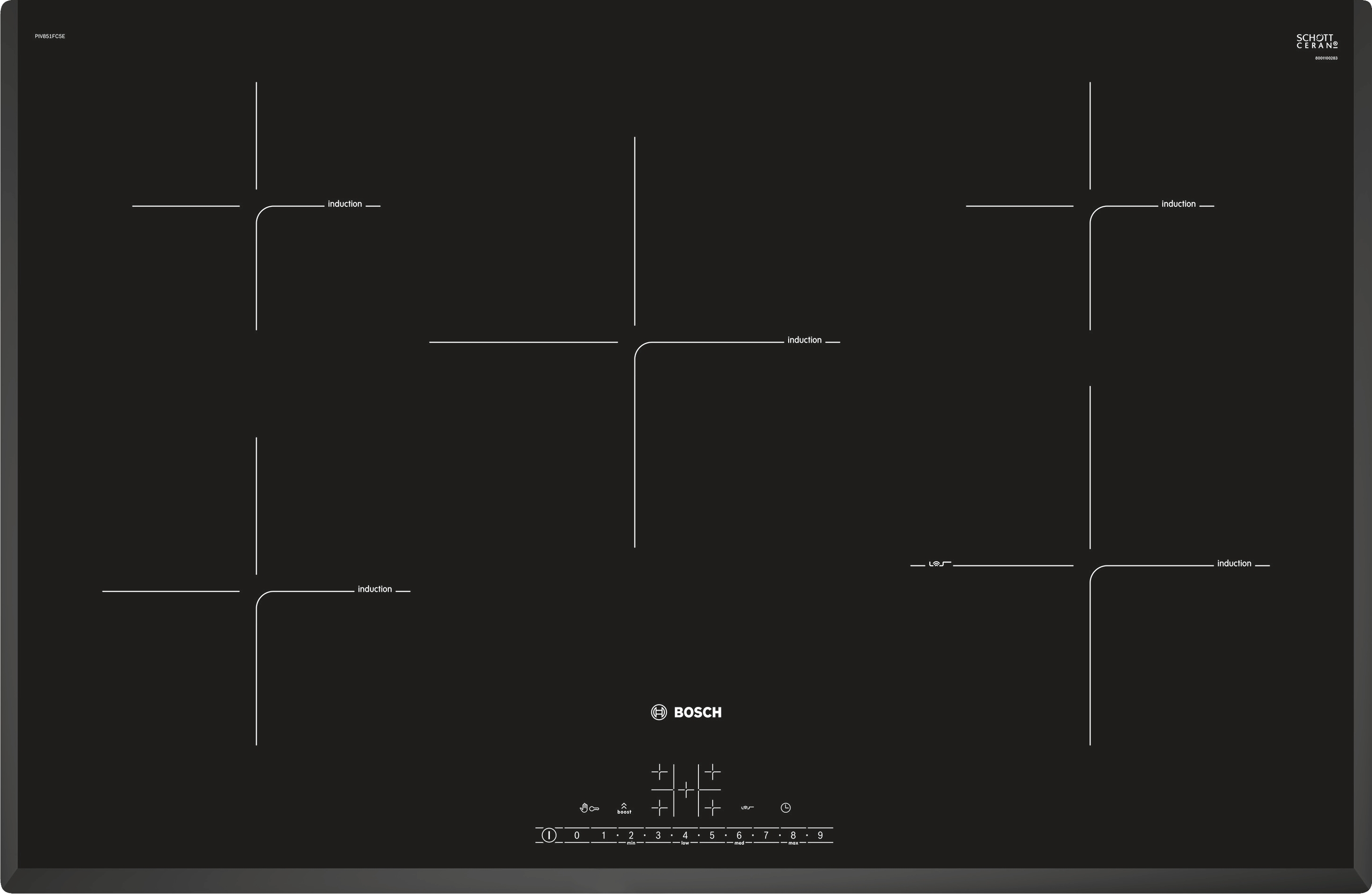 Hoofd Winkelcentrum Gangster Bosch PIV851FC5E inbouw inductie kookplaat