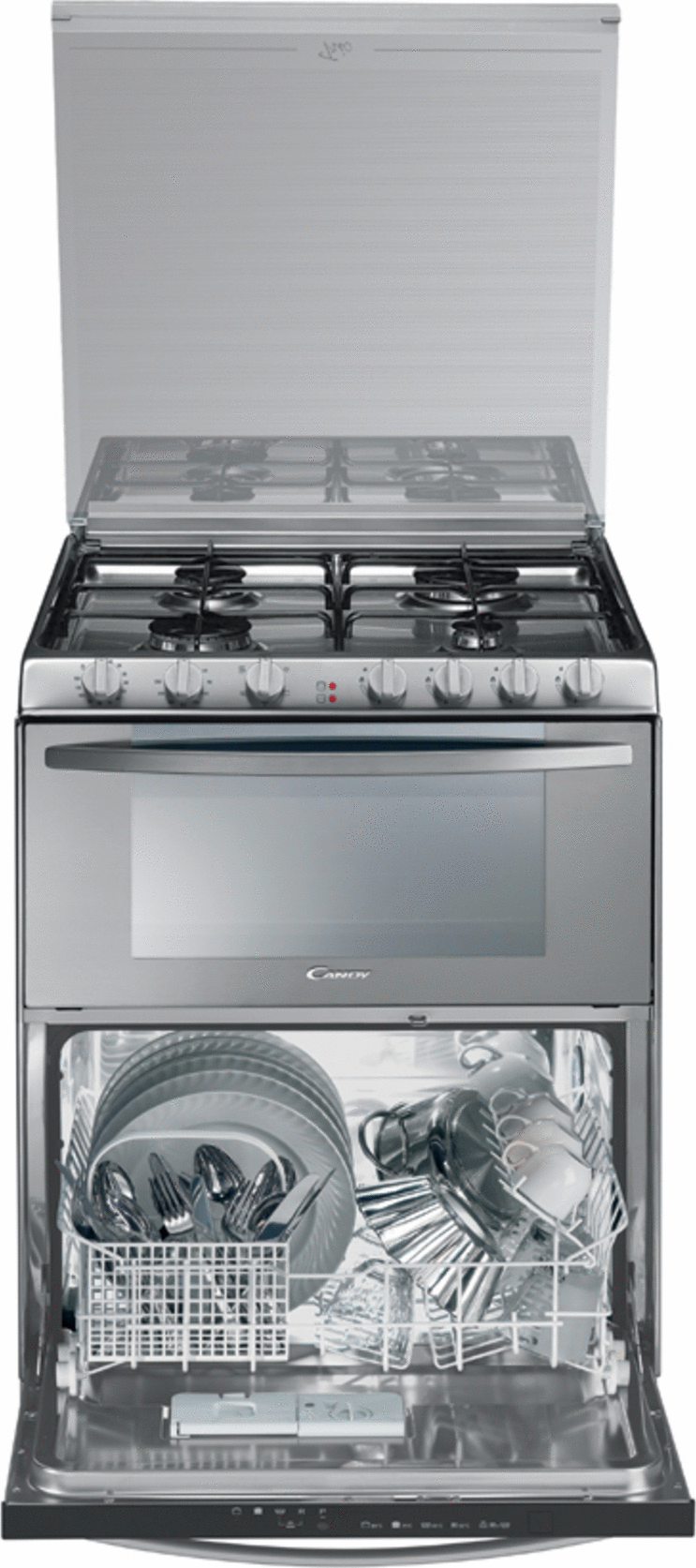 Candy TRIO9501-1X fornuis rvs - De Schouw Witgoed