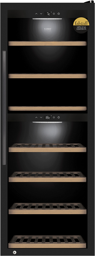 CASO WineExclusive 126 Smart vrijstaande wijnkoelkast zwart zuinig energieklasse G | .