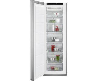 AEG vrieskast grijs met vlekvrij rvs deur AGB625F7NX