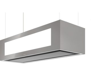 BERBEL afzuigkap eiland BIH 95 SKE-L ZILVER METALLIC