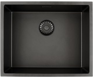 CARESSI spoelbak zwart CAGRPP50BK-TU