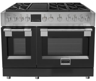 FULGOR MILANO fornuis gas zwart FSRC 4807 2P MK 2F MBK