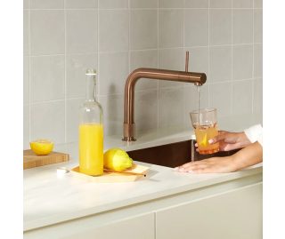 QUOOKER kokend water kraan COMBI+ Front ROSE KOPER