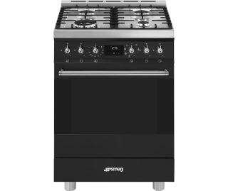 SMEG fornuis gas mat zwart C6GMMBNLK2