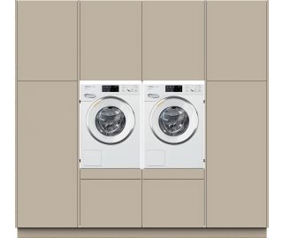 WASMACHINEKAST kast FULL HOUSE beige grijs