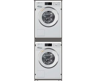 WASMACHINEKAST kast ONE PAIR metallic black