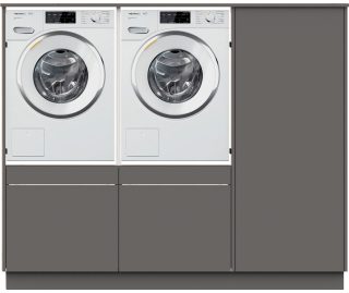 WASMACHINEKAST kast THREE OF A KIND metallic black