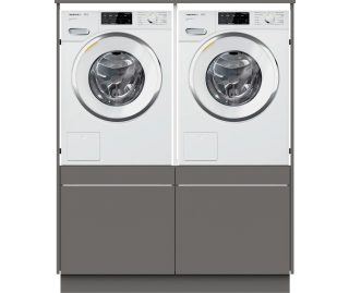 WASMACHINEKAST kast TWO PAIR metallic black