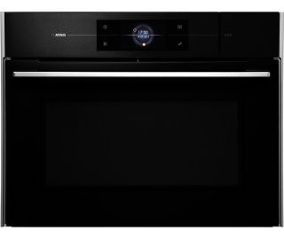 ATAG combi-stoomoven met magnetron inbouw zwart glas CSX4674M