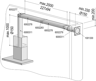BERBEL luchtafvoer aansluitset 1090056