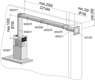BERBEL luchtafvoer aansluitset 1090059