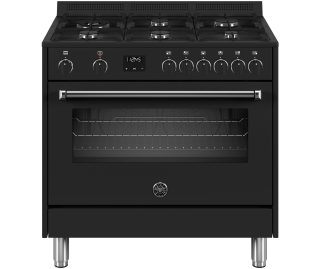 BERTAZZONI fornuis gas zwart MPL96L1ENNC