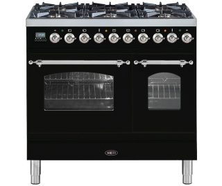BORETTI fornuis zwart VPNR946ZW DF Dual Fuel