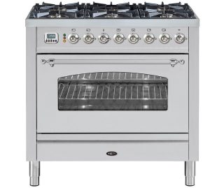 BORETTI fornuis rvs VPNR96IX DF Dual Fuel