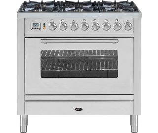 BORETTI fornuis rvs VP96IX DF Dual Fuel