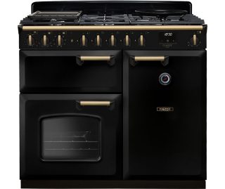 FALCON fornuis Classic Deluxe 2026 100 gas gloss black messing