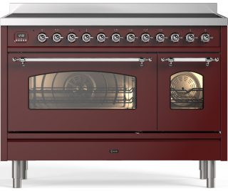 ILVE fornuis inductie bordeaux rood PI127NE3/BU