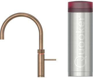 QUOOKER kokend water kraan PRO3 Fusion Round MESSING PATINA