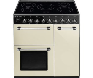 SMEG fornuis inductie creme BM93IP