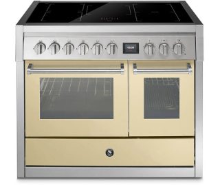 STEEL fornuis inductie Genesi GQ10SF-5FI crema
