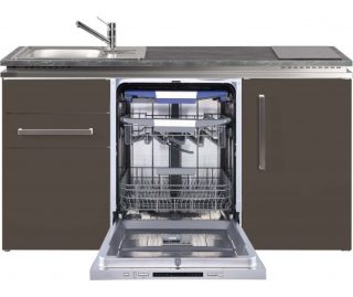 STENGEL minikeuken DESIGNLINE MDGG 160 in kleur (koelkast, vaatwasser, vitrokeramische kookplaat)