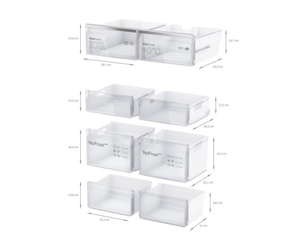 Bosch KFN96APEA koelkast side-by-side - rvs - 4-deurs