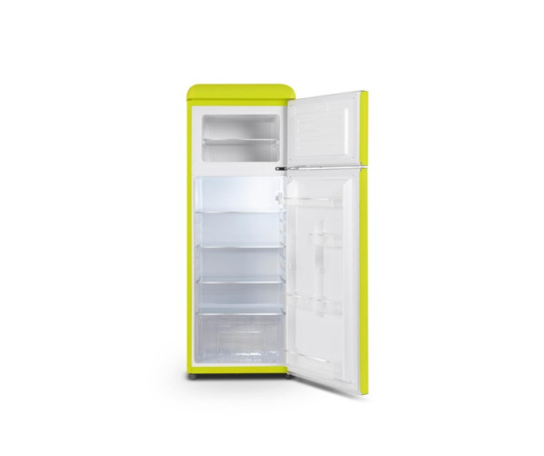 Schneider SCDD208VRIO retro jaren 50 koelkast - groen