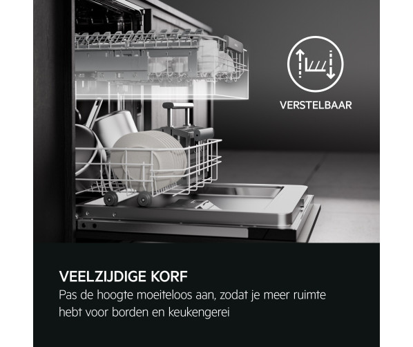 AEG FEE7671APM inbouw vaatwasser - half geintegreerd - rvs bedieningspaneel