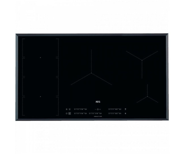 Aeg IKE95474FB inbouw inductie kookplaat met FlexiBridge en Hob2Hood - 90 cm. breed