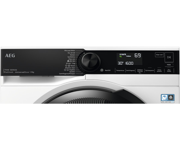 AEG LR7696UD4 wasmachine - 7000 Serie, ProSteam, 9kg, 1600 rpm
