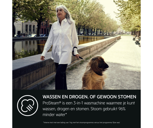 Aeg LWR739X64 was/droogcombinatie met ProSteam en DualSense