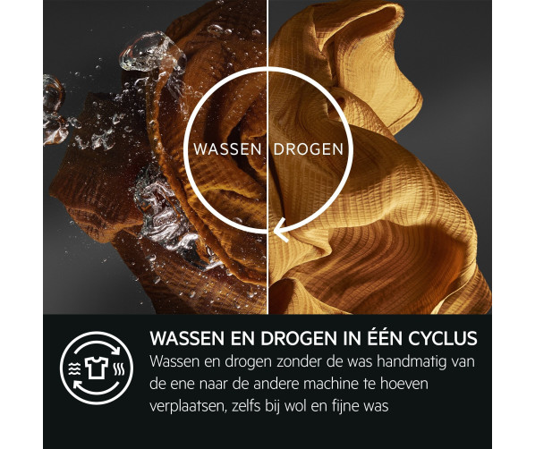 Aeg LWR9706C8 was/droogcombinatie met 10 kg. vulgewicht