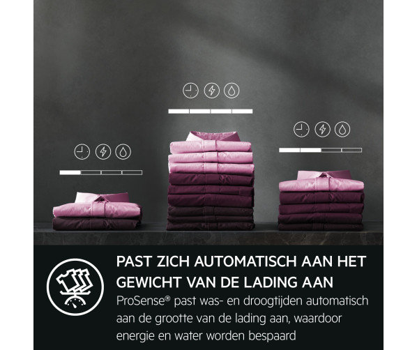 Aeg LWR9706C8 was/droogcombinatie met 10 kg. vulgewicht