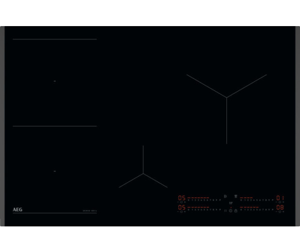 AEG TI84IB1FFB inductie kookplaat met Hood2Hob en bridge - 80 cm.
