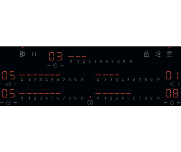 AEG TK85IM0FXB inductie kookplaat - 80 cm. - 5 zones - 2 fasen