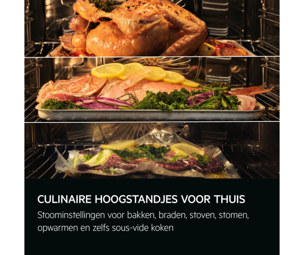 AEG TP9SB831AB inbouw combi stoomoven - zwart