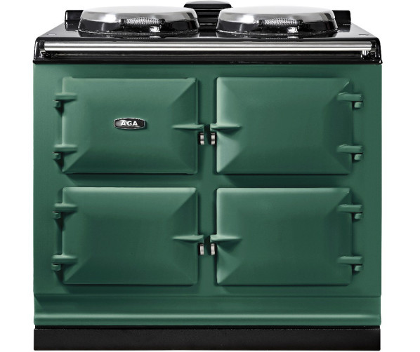 Groen AGA R7 3-oven fornuis in British Racing Green - iconisch design