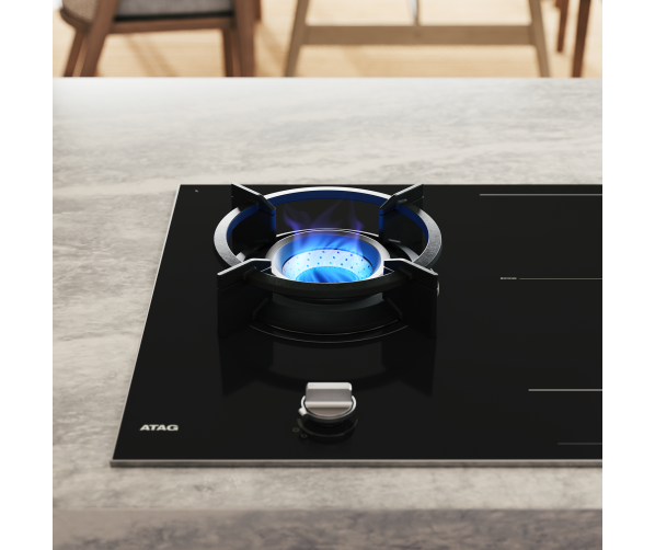 Atag IG29571SVA inbouw inductie kookplaat met gas wokbrander