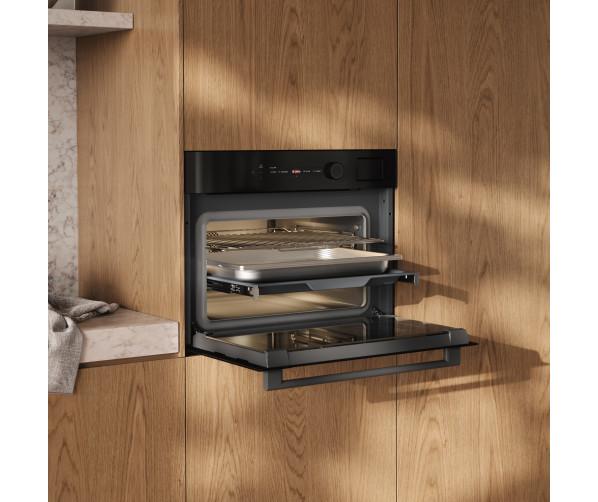 Atag CS8471D inbouw combi-stoomoven - zwart glas