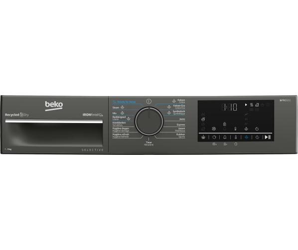 close-up digitaal display beko b3t6923m2 warmtepompdroger