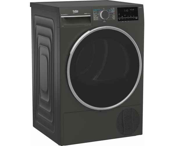 beko b3t6923m2 warmtepompdroger 9kg vooraanzicht met transparante deur